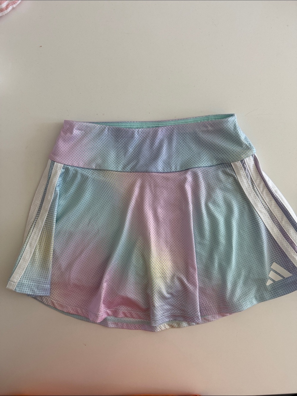 adidas Pastel Rainbow Tie-Dye Athletic Skirt